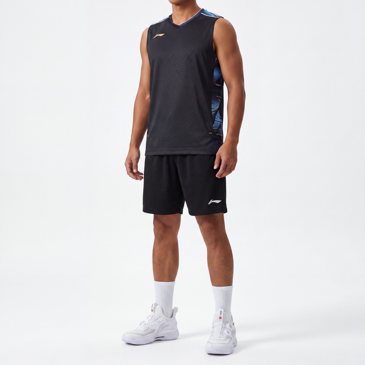 Li-Ning Polar Stripes Schwarzes Tanktop