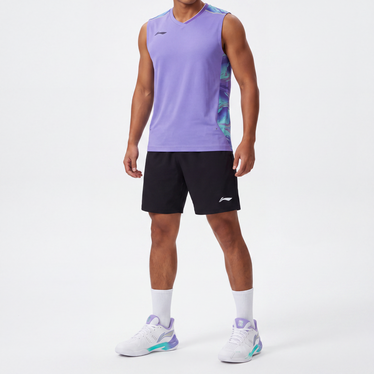 Li-Ning Polar Stripes Lila Tanktop