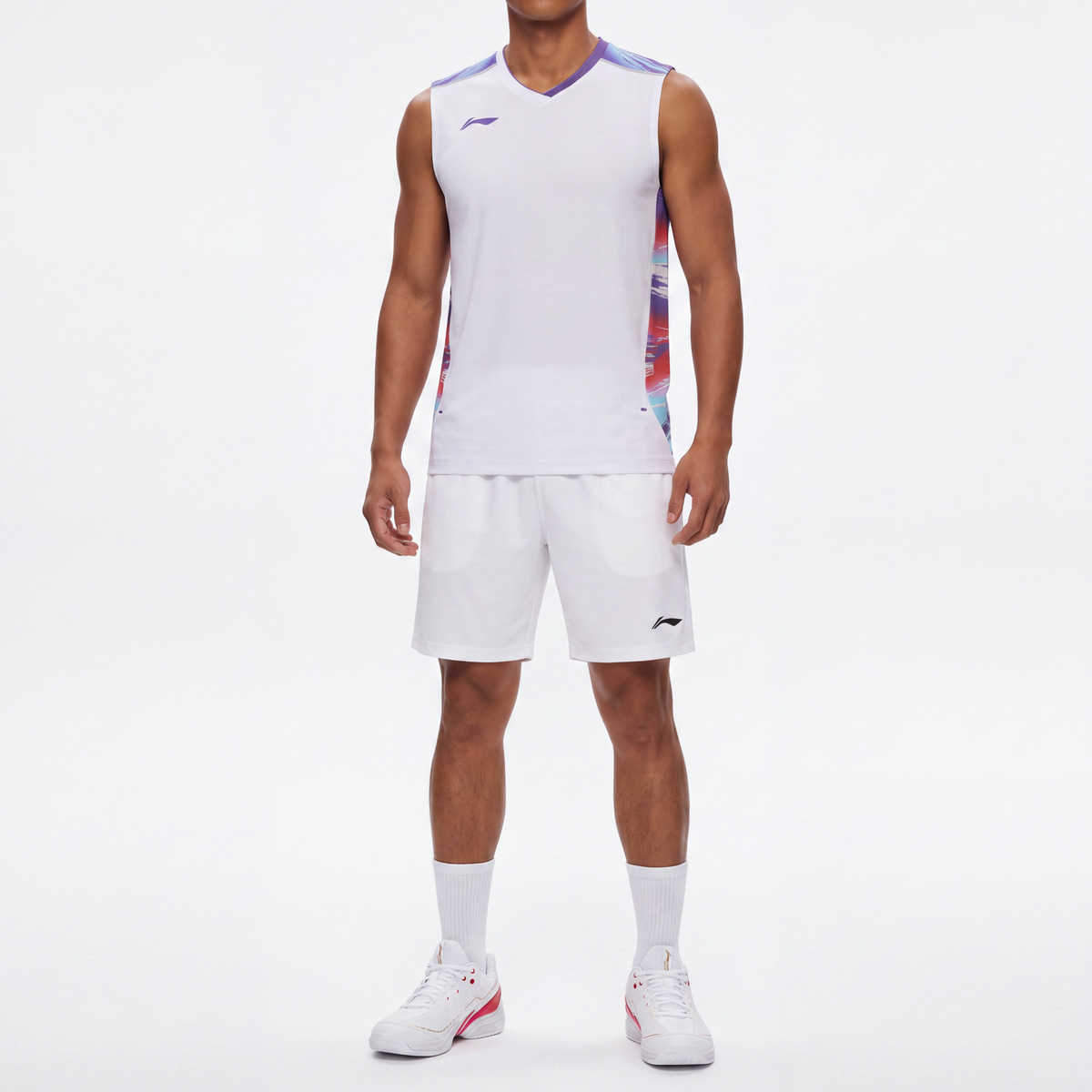 Li-Ning Polar Stripes Weißes Tanktop