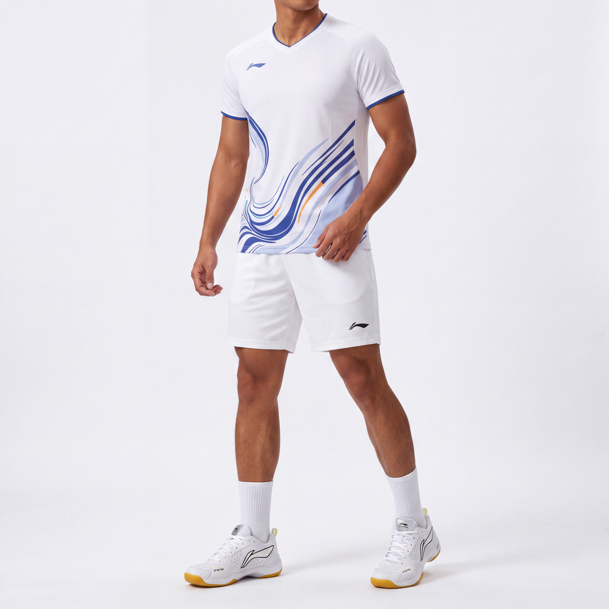 Li-Ning Wave Stripes Weiß Unisex