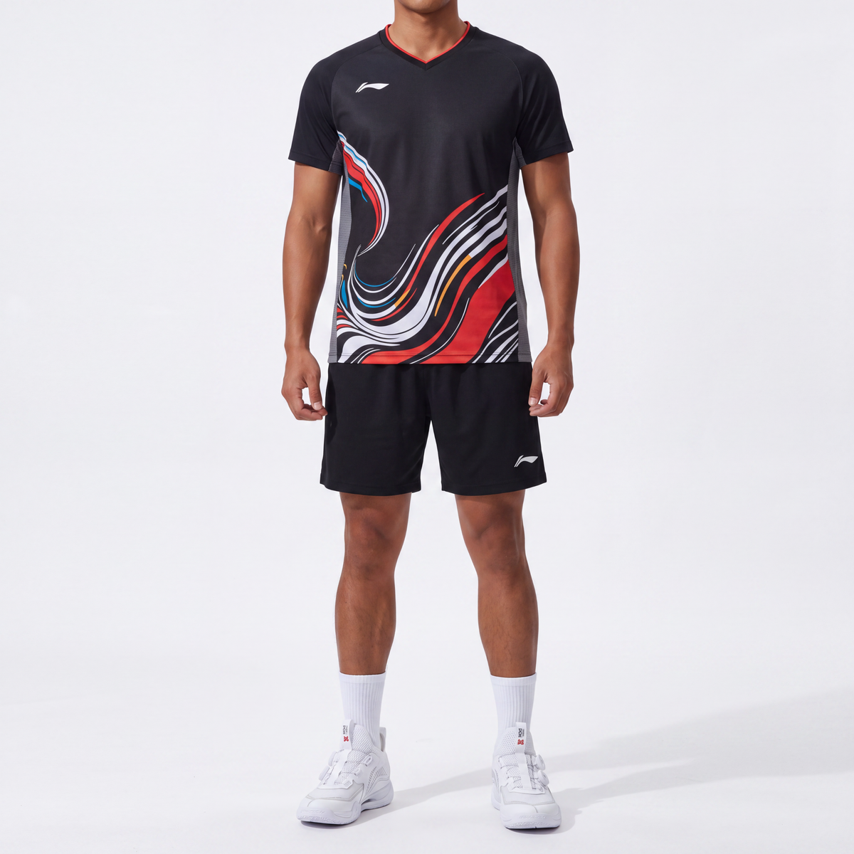 Li-Ning Wave Stripes Schwarz Unisex