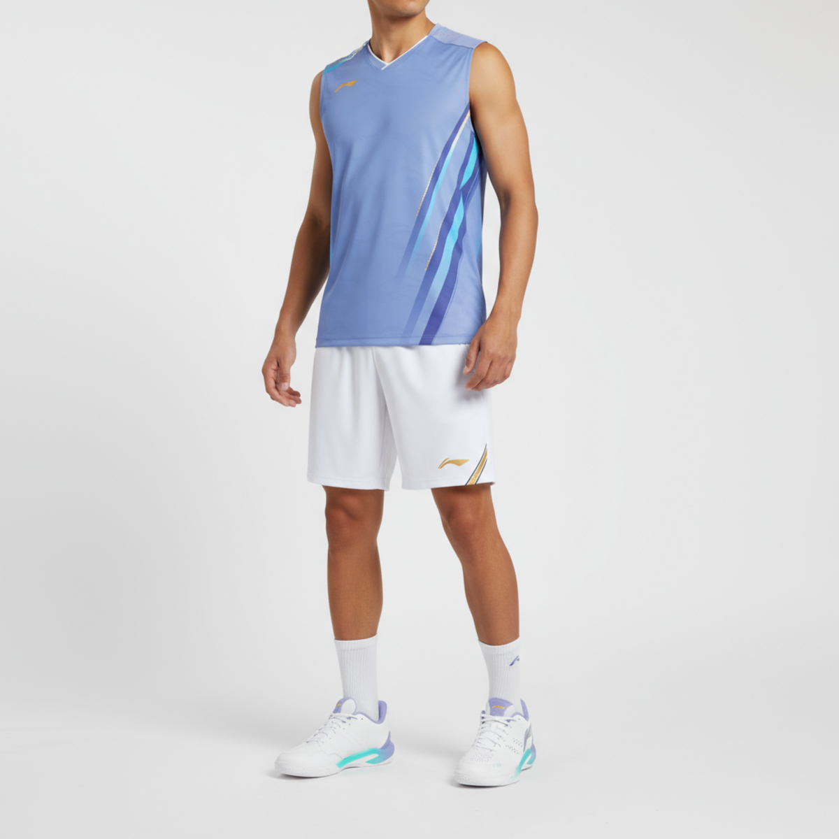 Li-Ning Side Effect hellblaues Tanktop