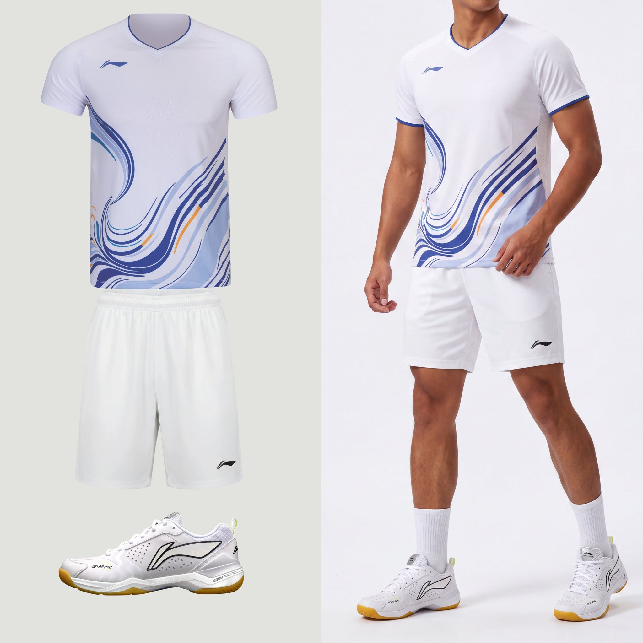Li-Ning Wave Stripes Weiß Unisex