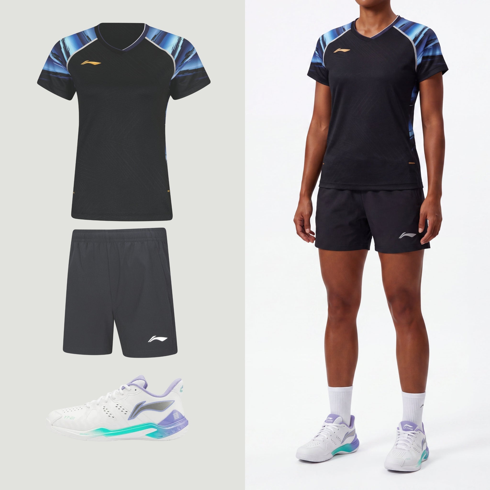 Li-Ning Polar Stripes Schwarz Damen