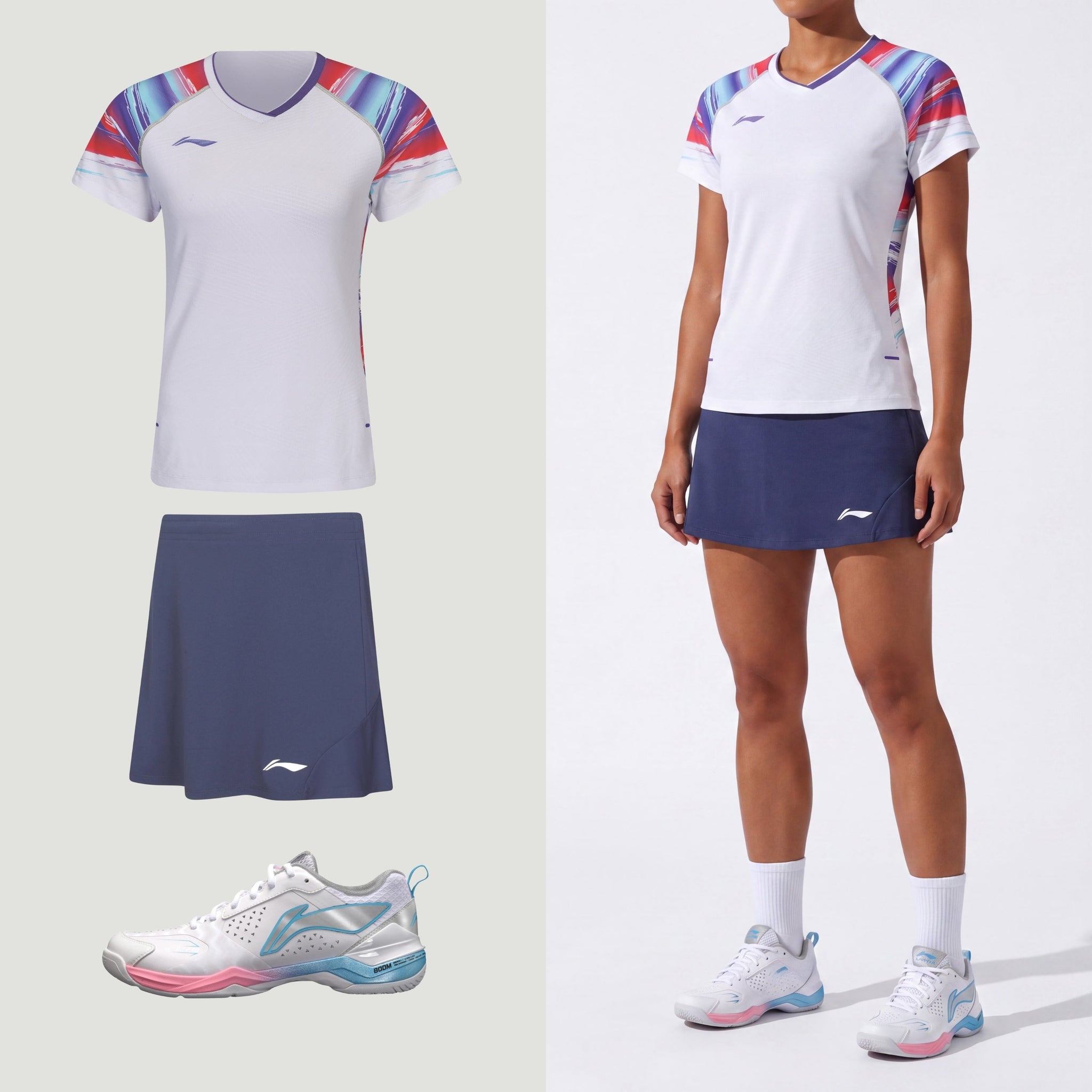Li-Ning Polar Stripes Weiß Damen