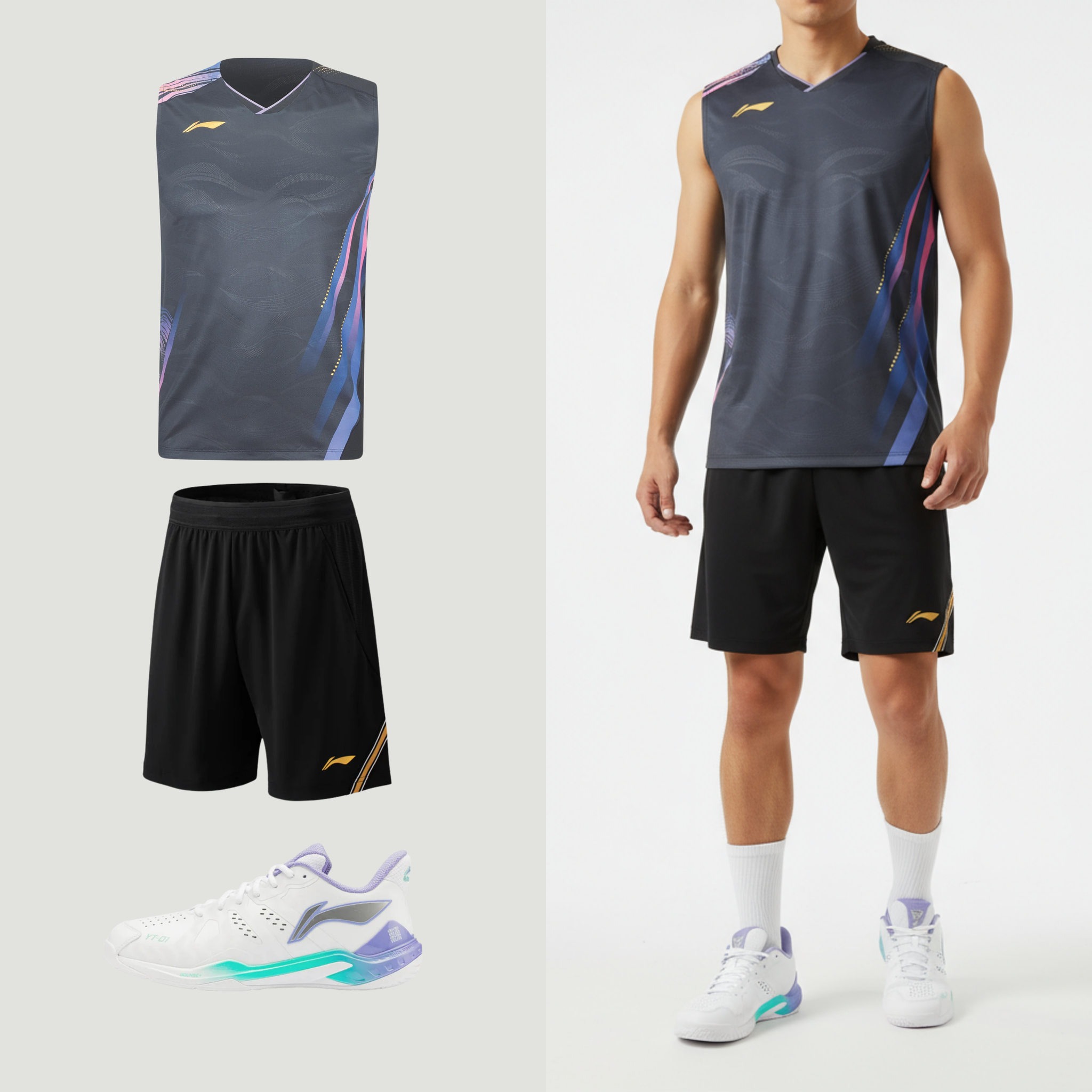 Li-Ning International New Black Men's